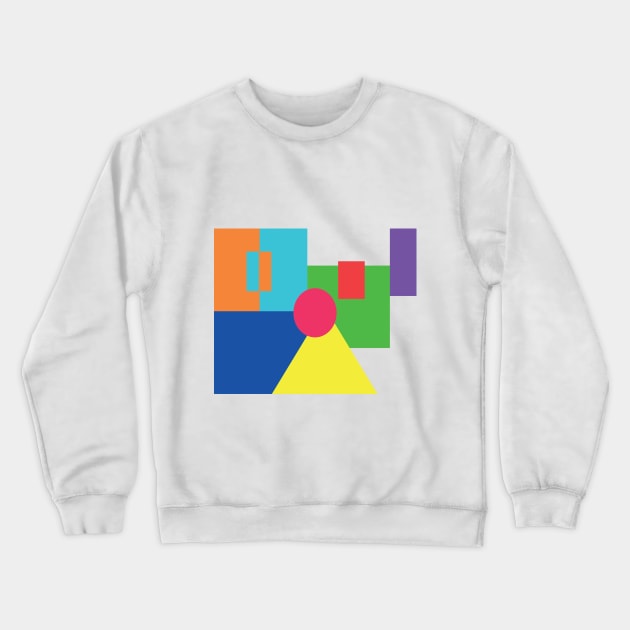 Cubist Complementary colors Crewneck Sweatshirt by SmokedPaprika